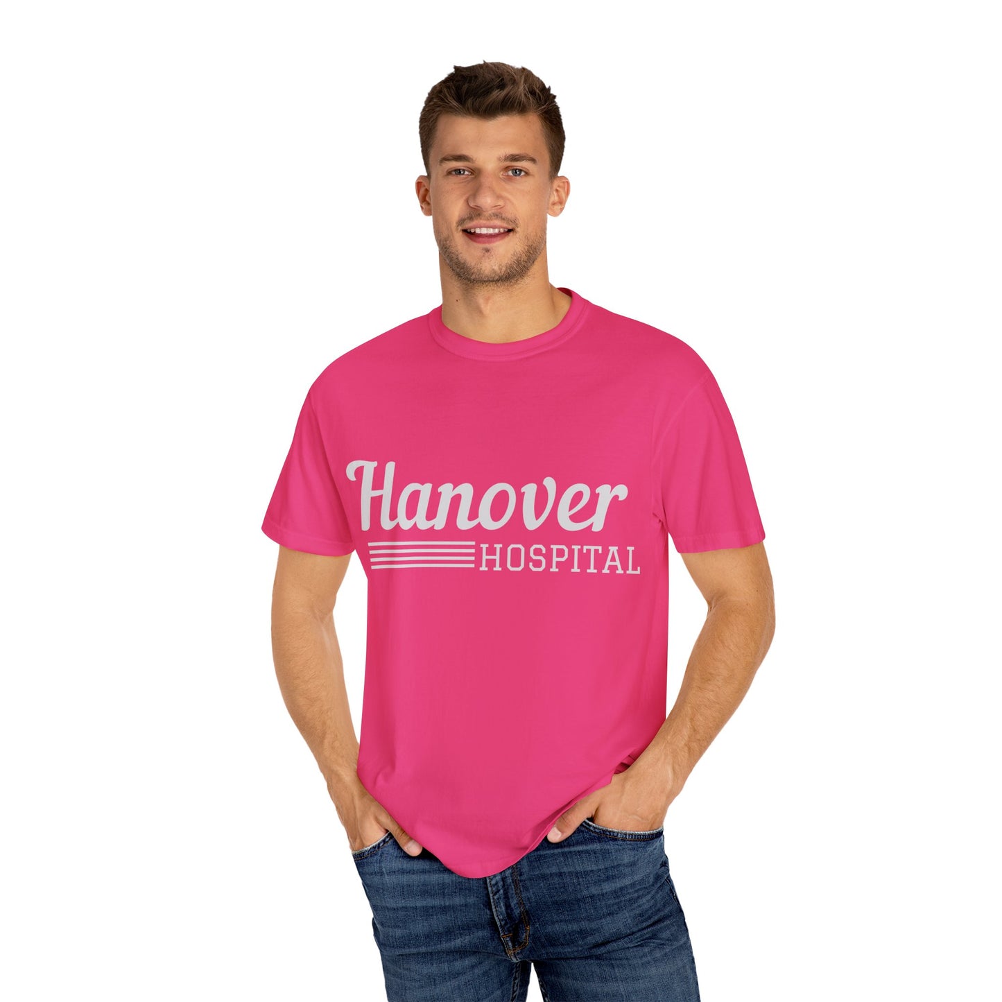 Hanover Hospital Unisex Garment-Dyed T-shirt - Comfortable & Stylish Healthcare Apparel