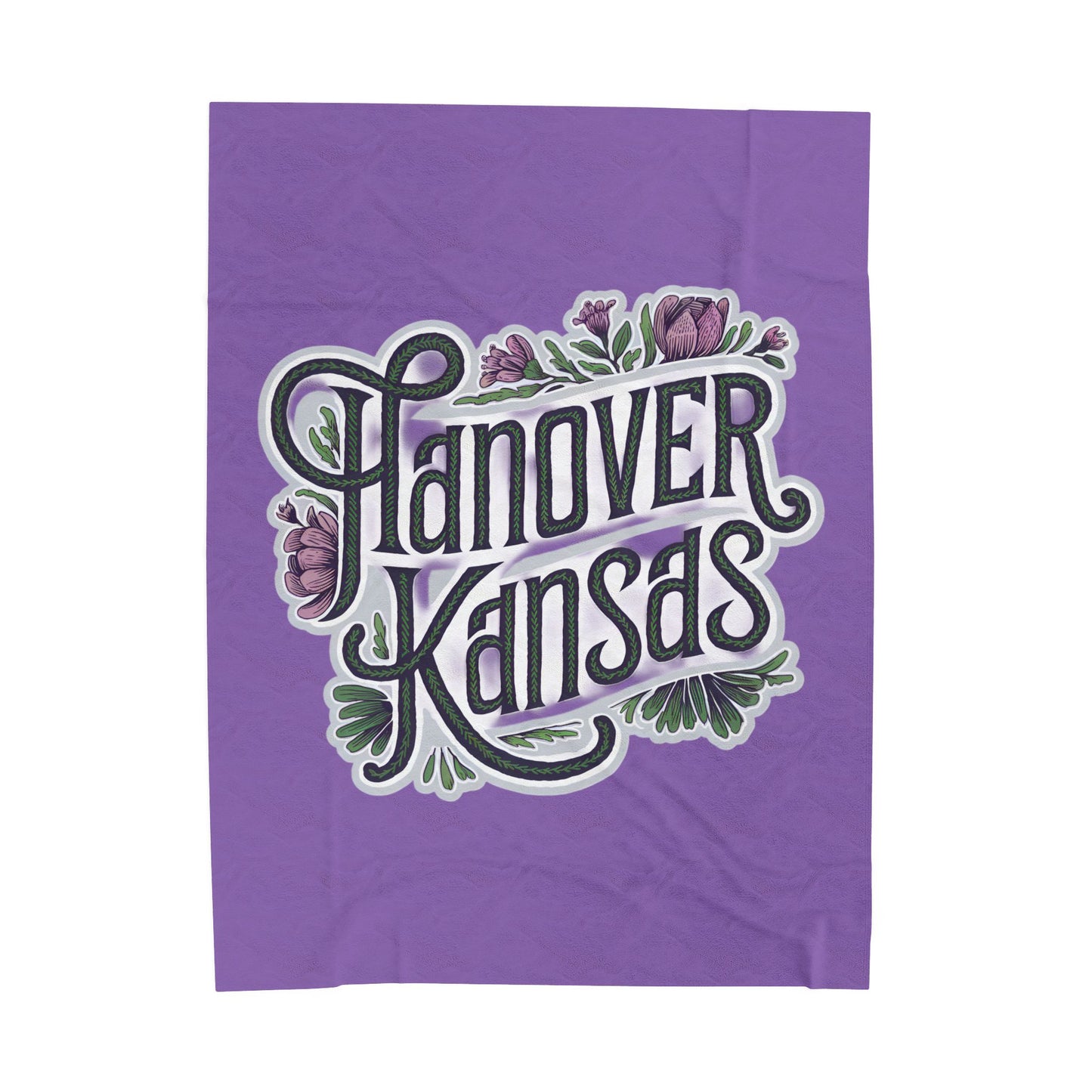 Hanover Kansas Velveteen Plush Blanket - Cozy Home Decor for Comfort and Warmth