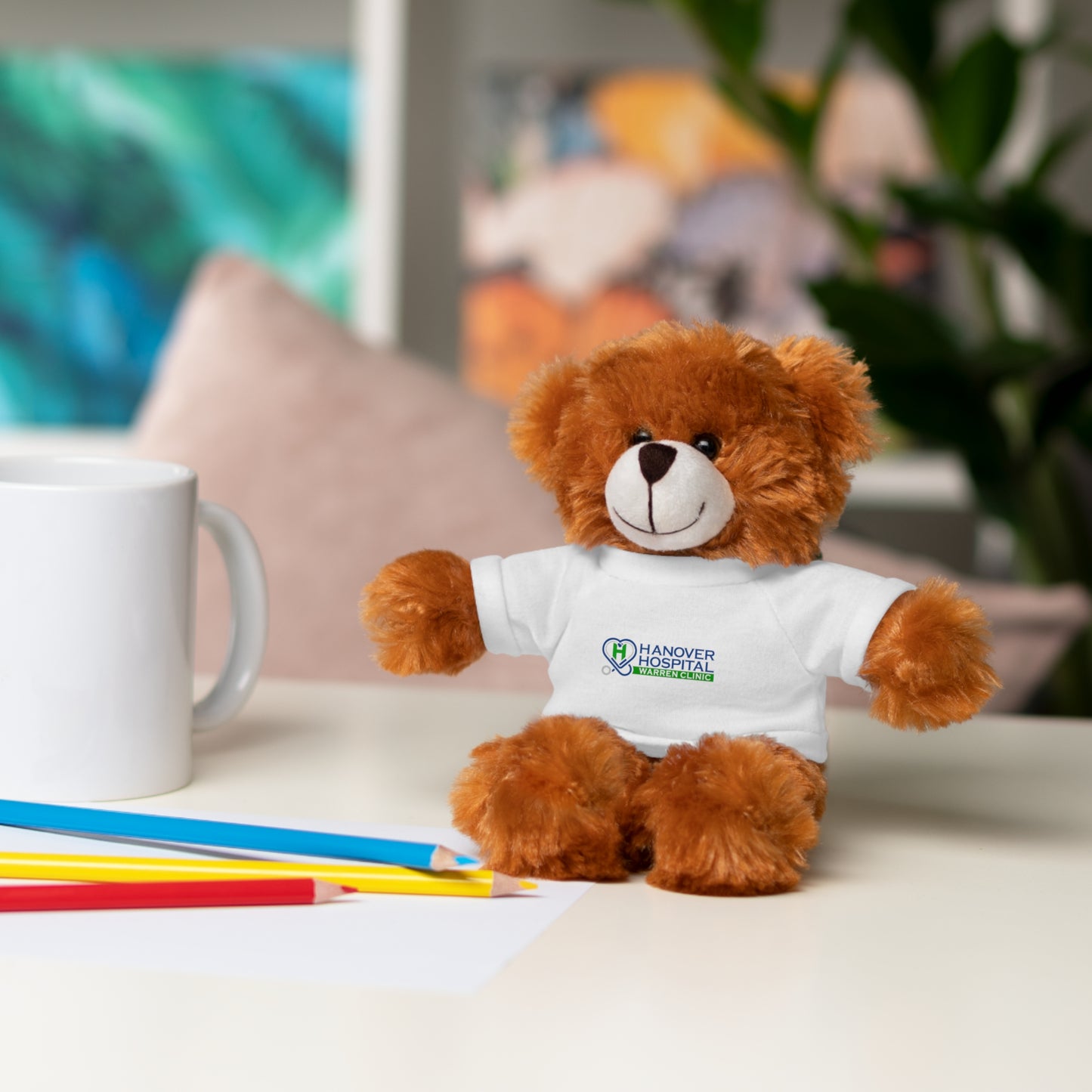 Customizable Stuffed Animal with Hospital Tee - Perfect Gift for Kids and Comfort