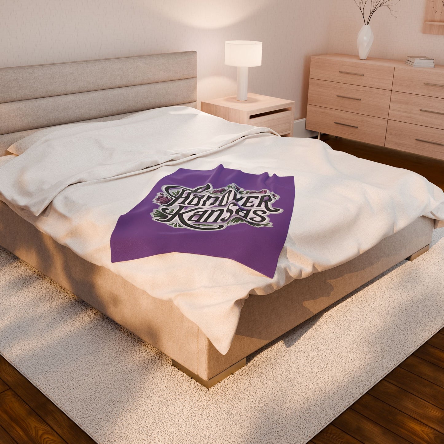 Hanover Kansas Velveteen Plush Blanket - Cozy Home Decor for Comfort and Warmth
