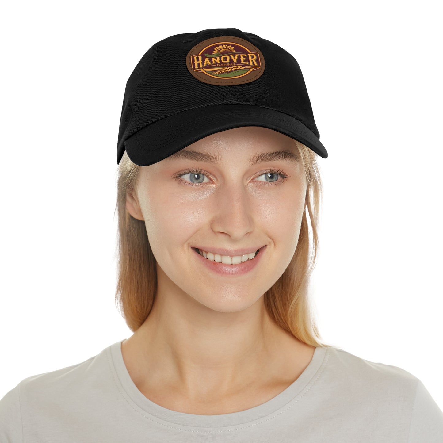 Classic Dad Hat with Hanover Kansas Leather Patch