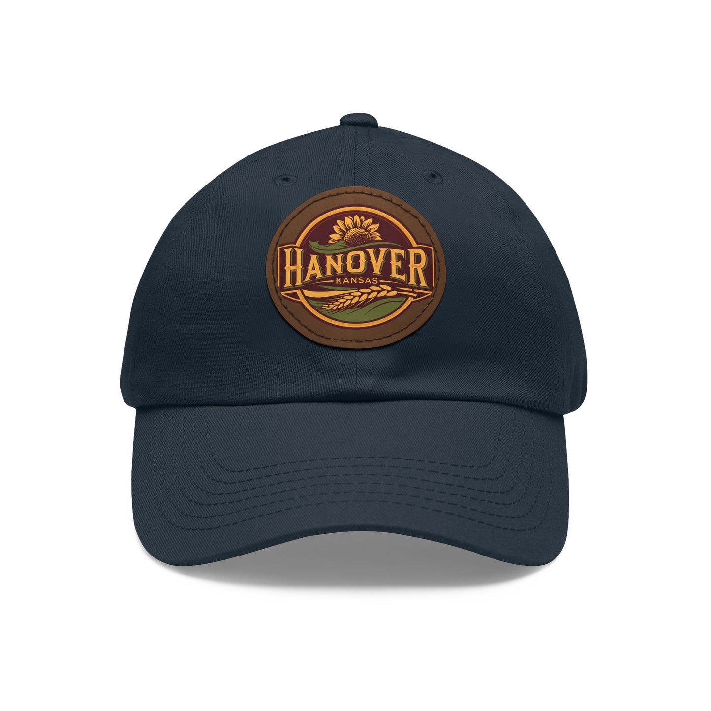 Classic Dad Hat with Hanover Kansas Leather Patch