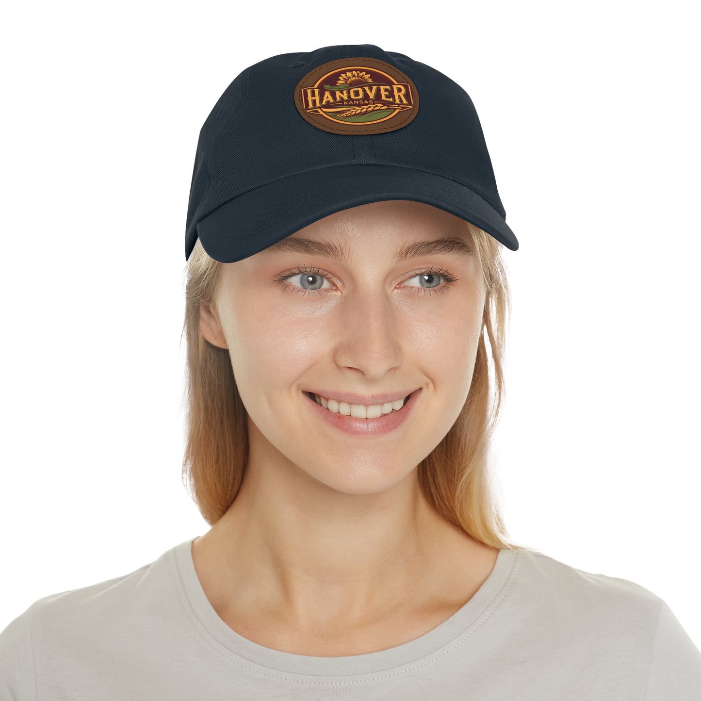 Classic Dad Hat with Hanover Kansas Leather Patch