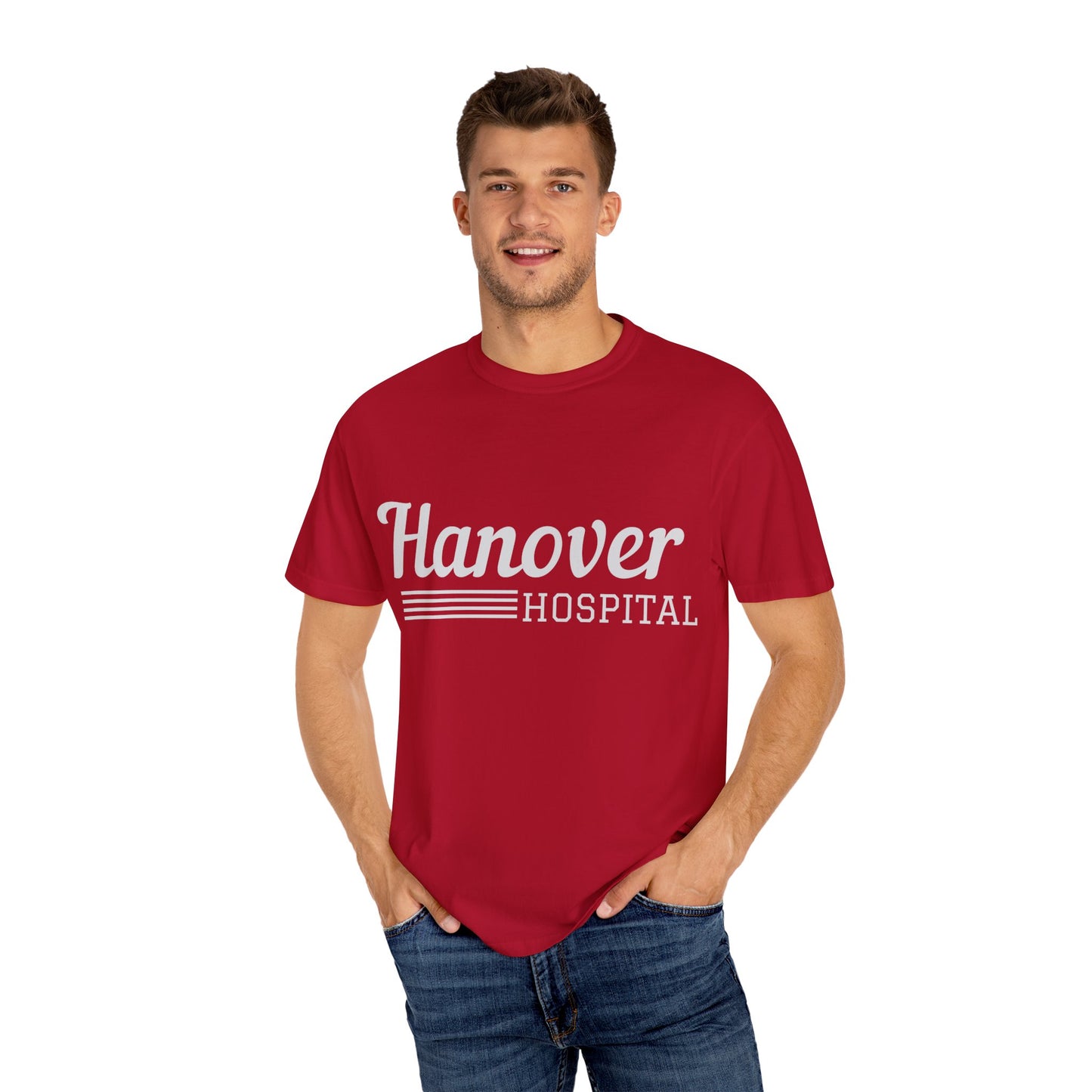 Hanover Hospital Unisex Garment-Dyed T-shirt - Comfortable & Stylish Healthcare Apparel