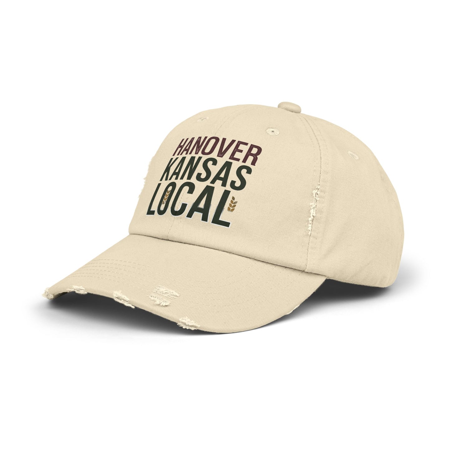 Hanover Kansas Local Distressed Cap - Trendy Unisex Hat for Everyday Wear