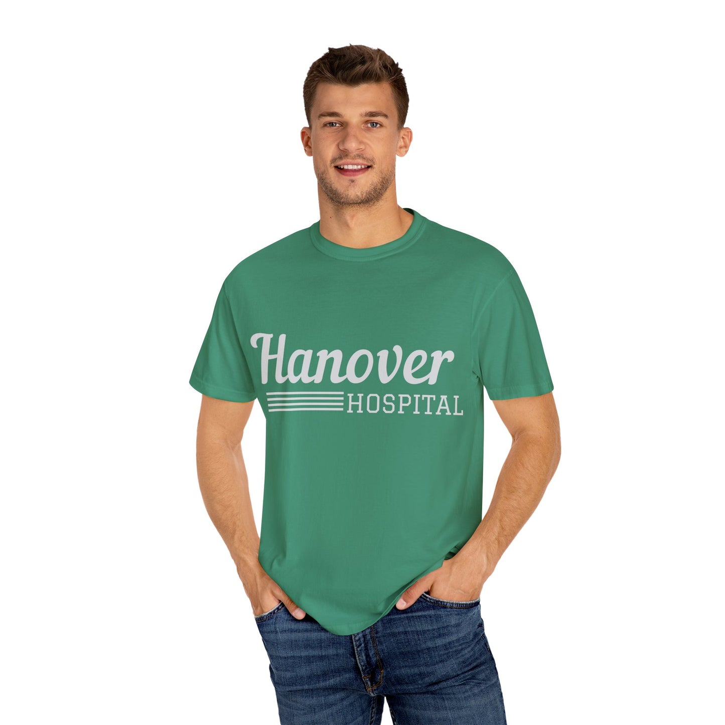 Hanover Hospital Unisex Garment-Dyed T-shirt - Comfortable & Stylish Healthcare Apparel