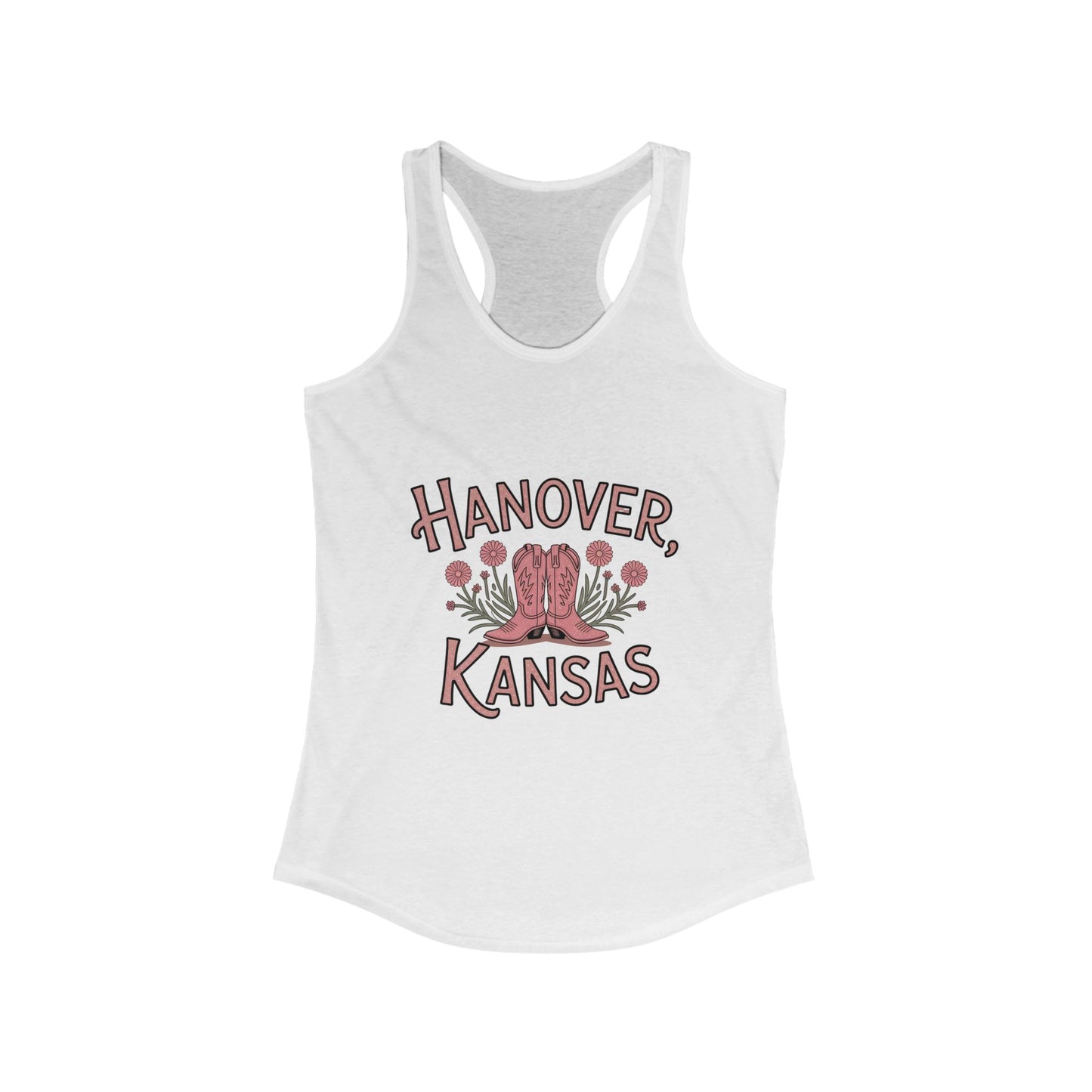 Hanover, Kansas Racerback Tank, Women's Summer Shirt, Travel Souvenir, Country Music Concert Tank, Gift for Her, Casual Outfit