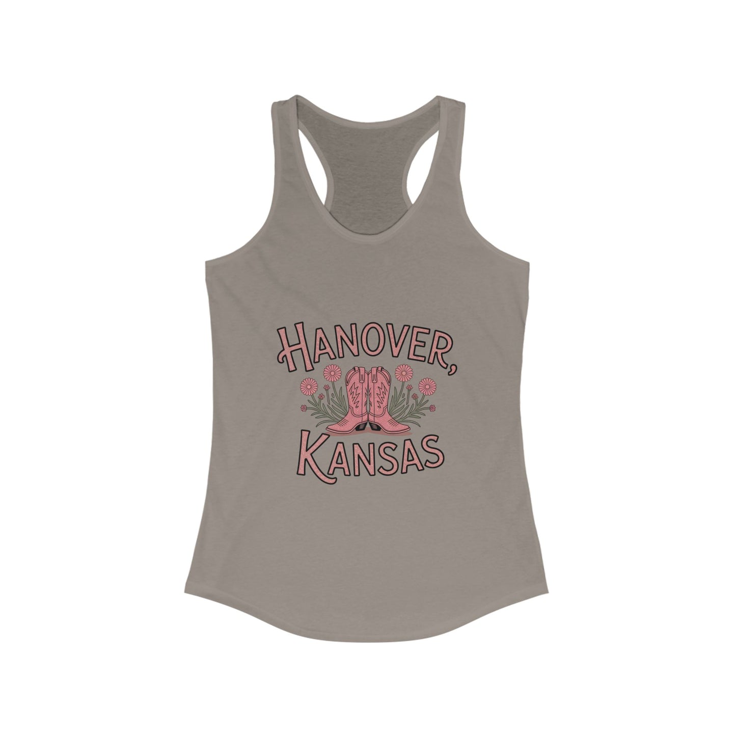 Hanover, Kansas Racerback Tank, Women's Summer Shirt, Travel Souvenir, Country Music Concert Tank, Gift for Her, Casual Outfit
