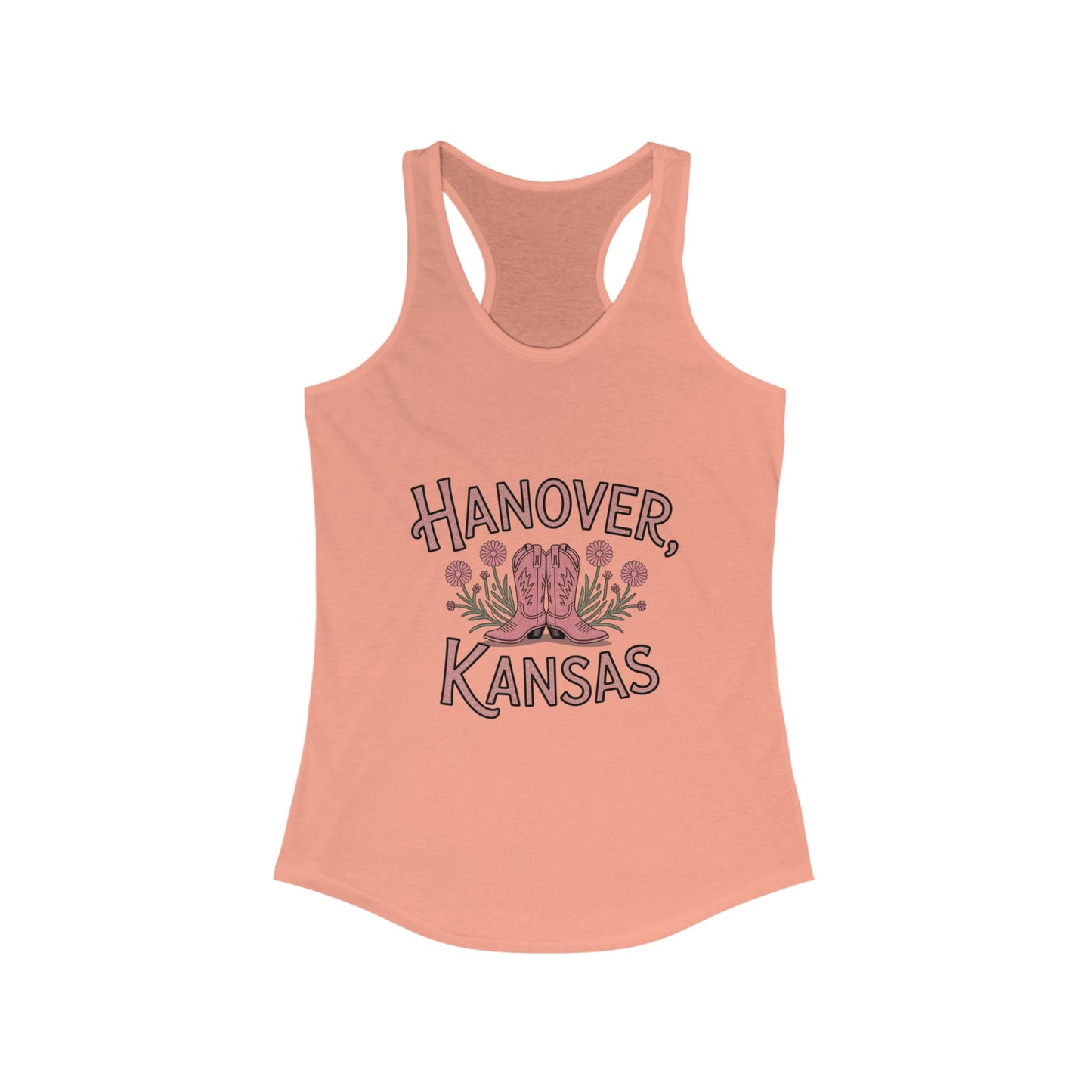 Hanover, Kansas Racerback Tank, Women's Summer Shirt, Travel Souvenir, Country Music Concert Tank, Gift for Her, Casual Outfit