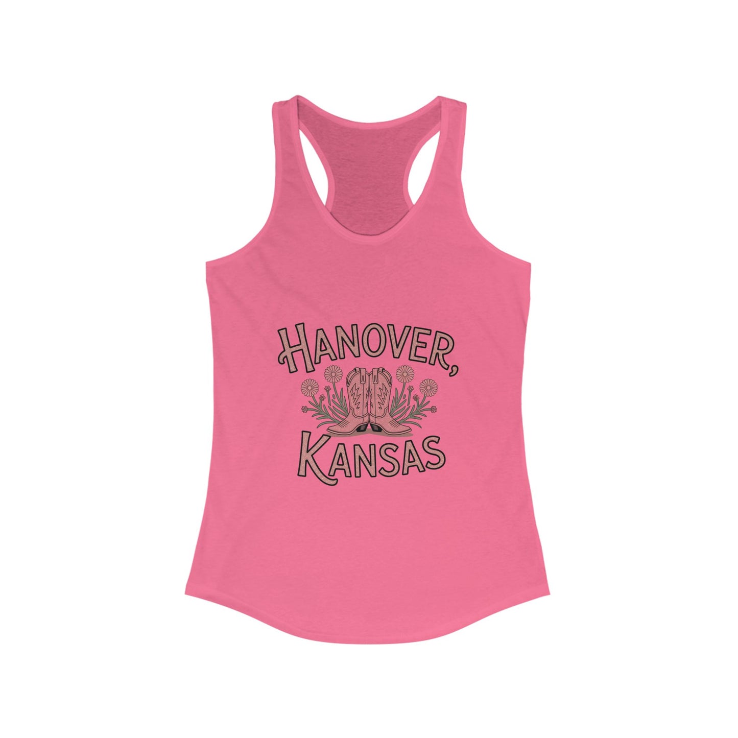 Hanover, Kansas Racerback Tank, Women's Summer Shirt, Travel Souvenir, Country Music Concert Tank, Gift for Her, Casual Outfit