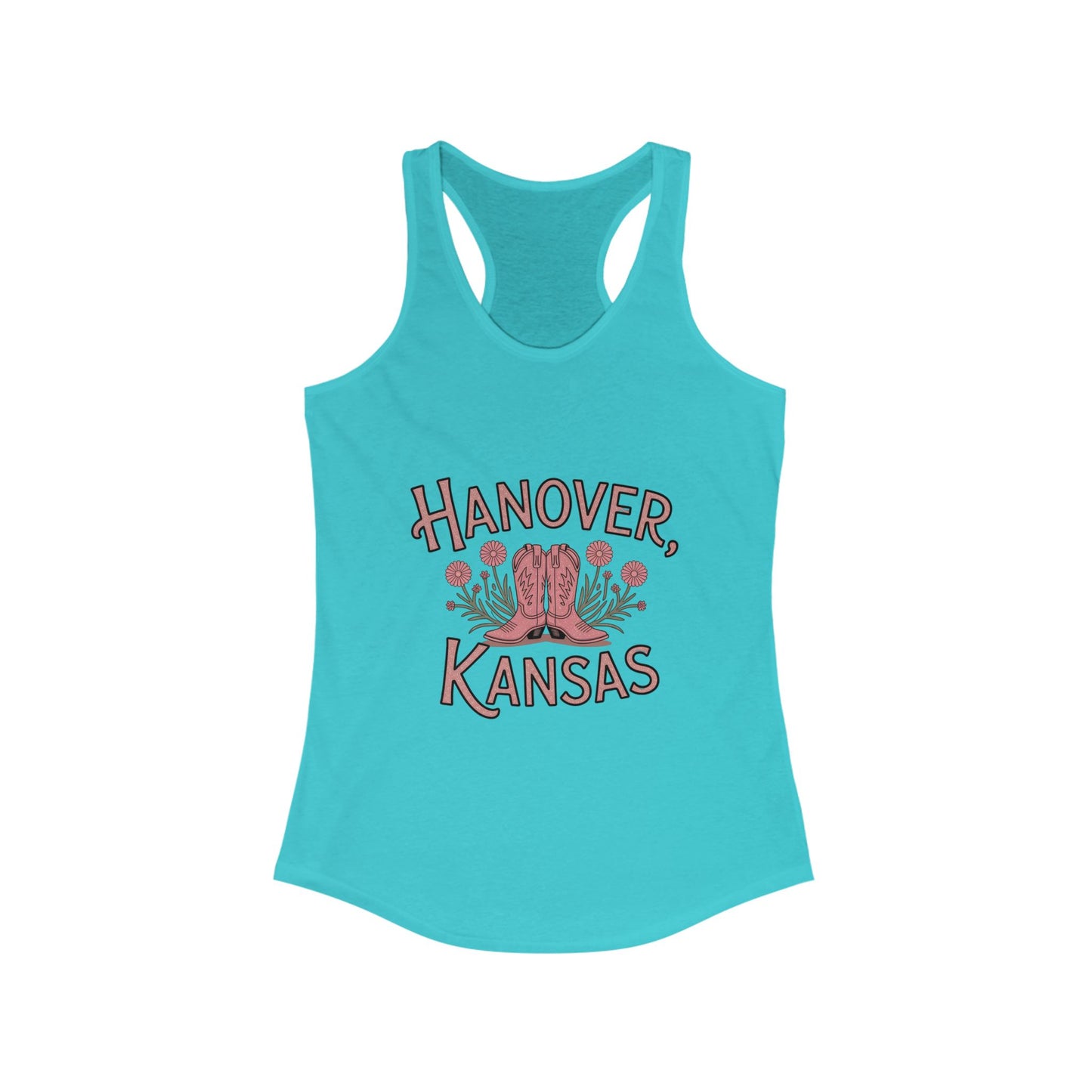 Hanover, Kansas Racerback Tank, Women's Summer Shirt, Travel Souvenir, Country Music Concert Tank, Gift for Her, Casual Outfit