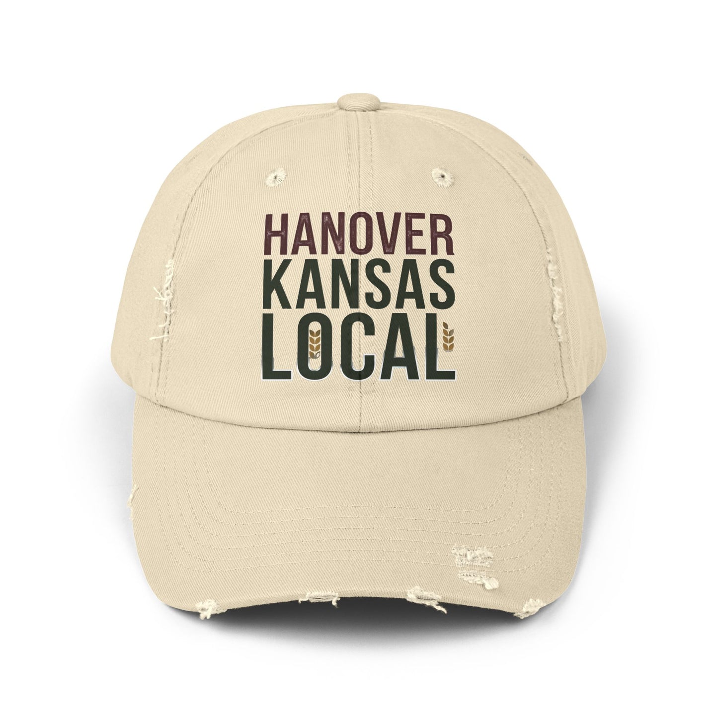 Hanover Kansas Local Distressed Cap - Trendy Unisex Hat for Everyday Wear