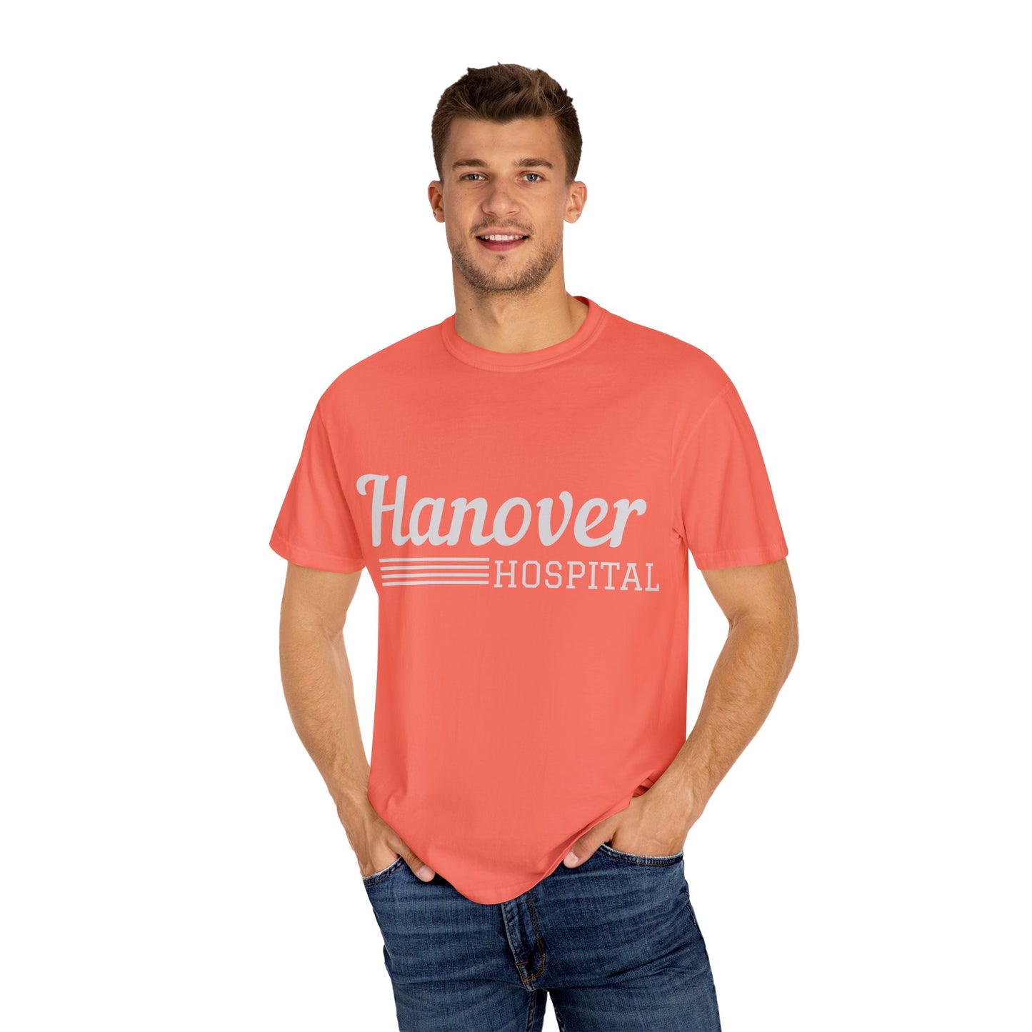 Hanover Hospital Unisex Garment-Dyed T-shirt - Comfortable & Stylish Healthcare Apparel