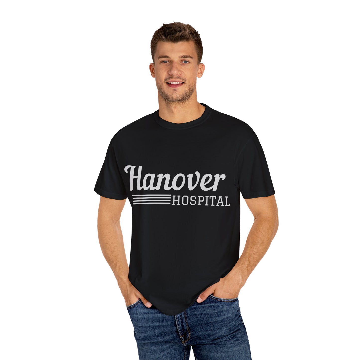 Hanover Hospital Unisex Garment-Dyed T-shirt - Comfortable & Stylish Healthcare Apparel