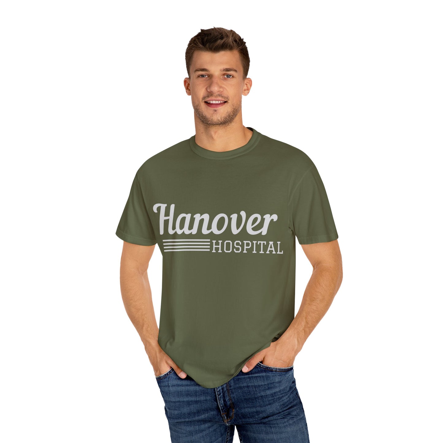 Hanover Hospital Unisex Garment-Dyed T-shirt - Comfortable & Stylish Healthcare Apparel
