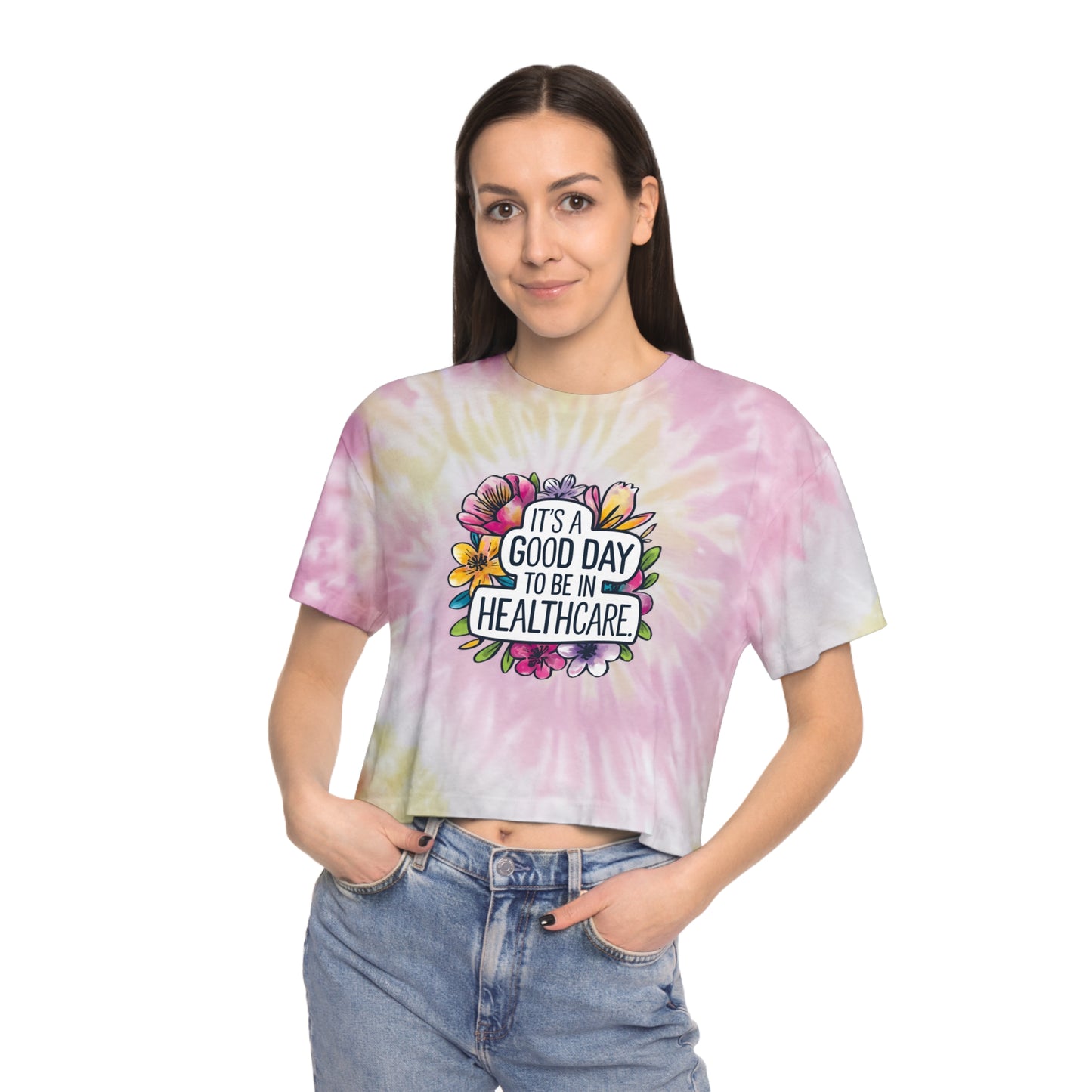 Healthcare Appreciation Tie-Dye Crop Tee