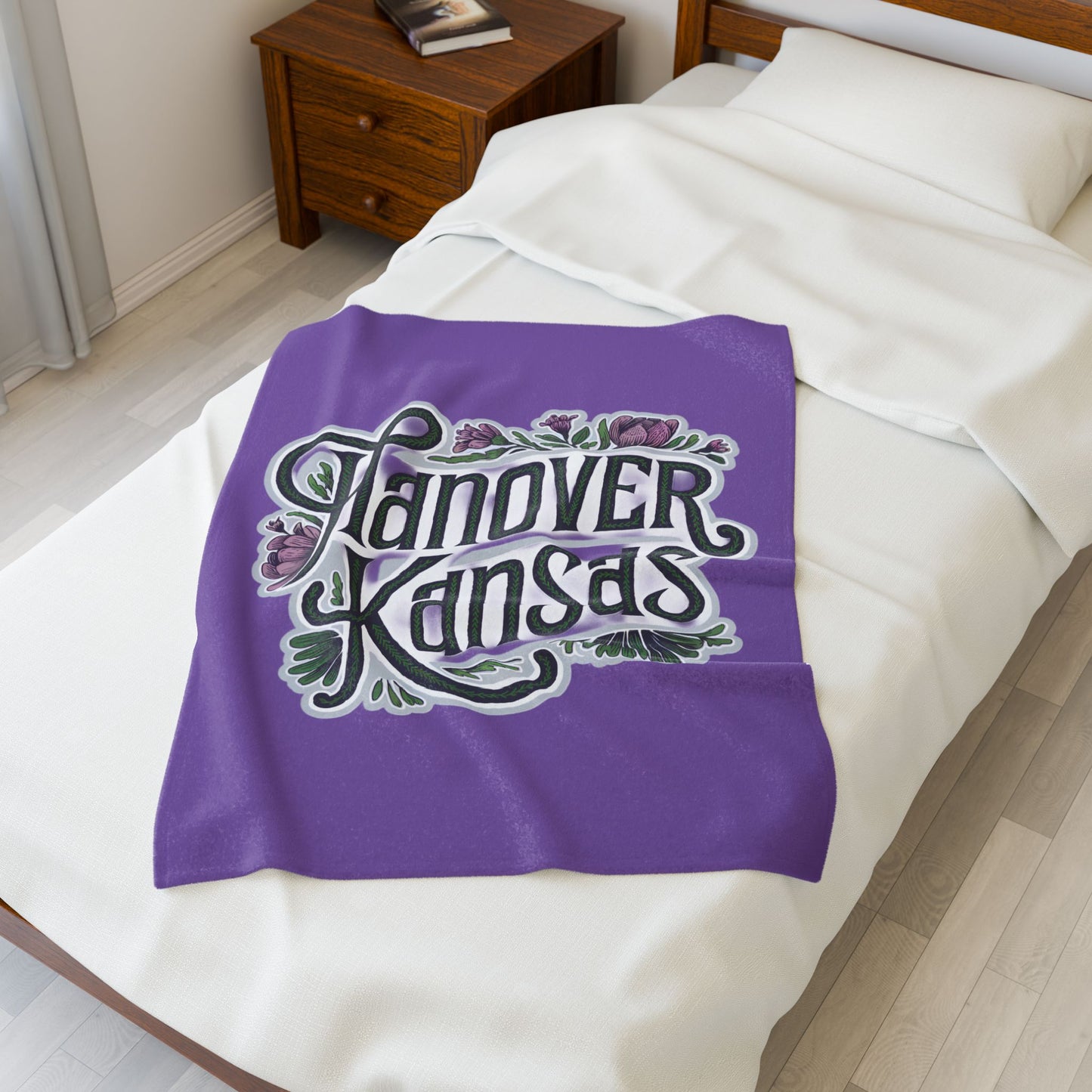 Hanover Kansas Velveteen Plush Blanket - Cozy Home Decor for Comfort and Warmth