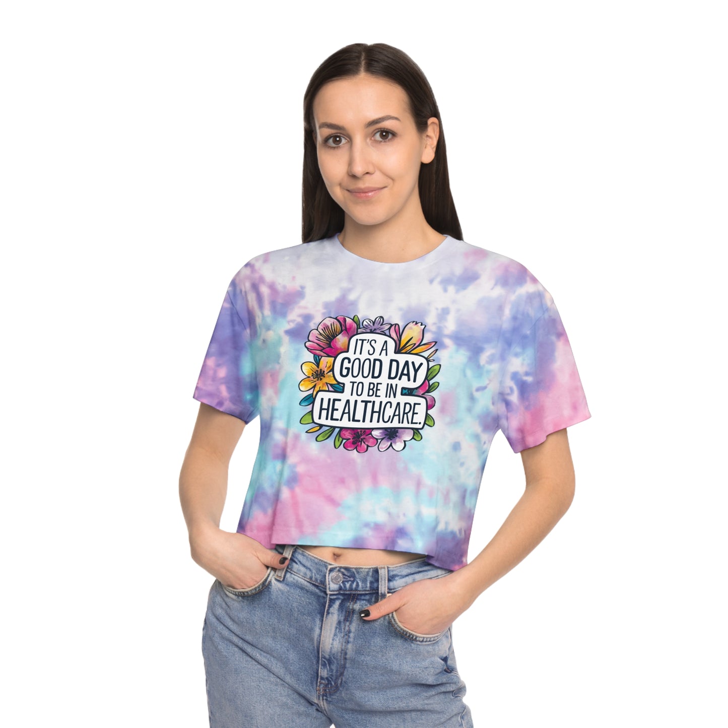 Healthcare Appreciation Tie-Dye Crop Tee