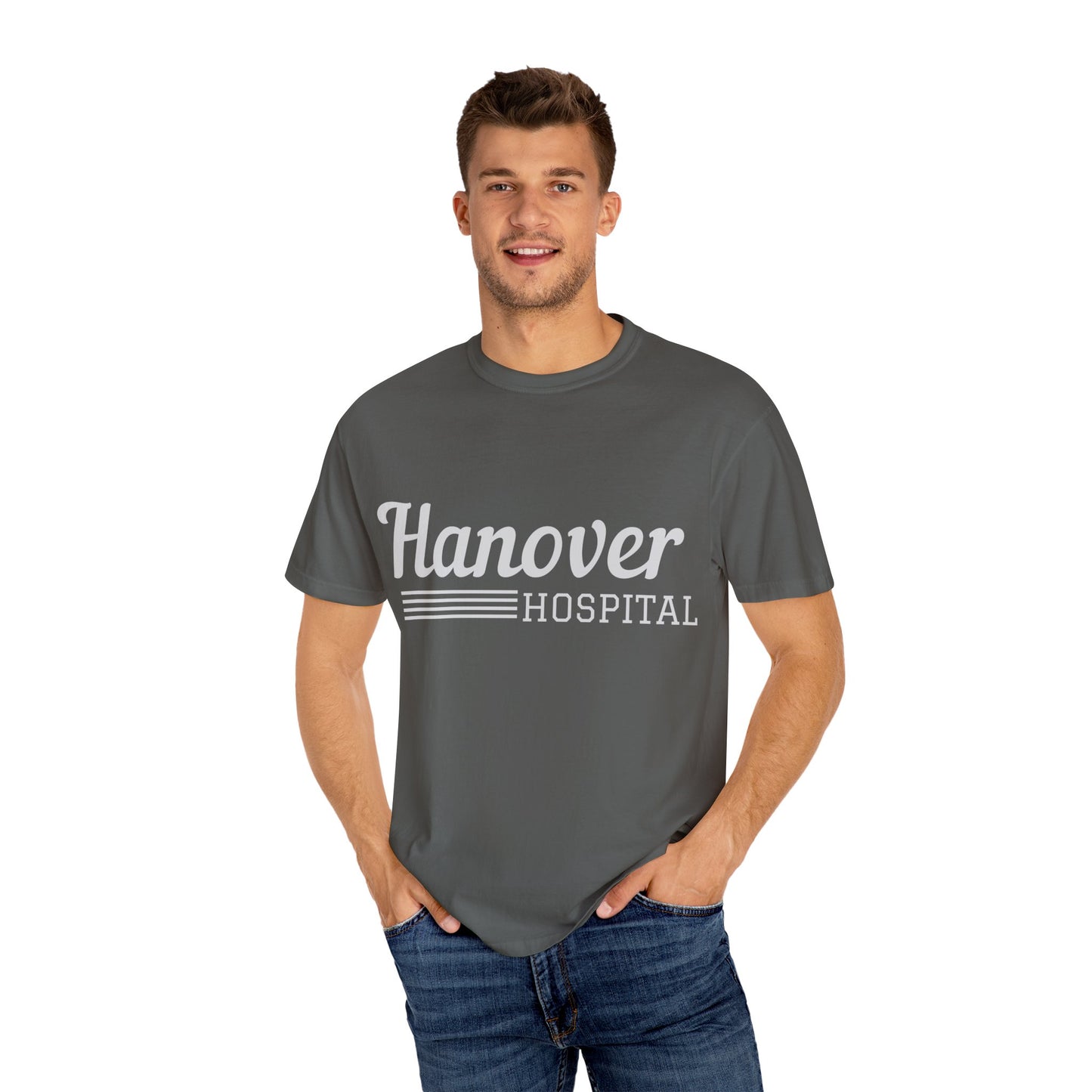 Hanover Hospital Unisex Garment-Dyed T-shirt - Comfortable & Stylish Healthcare Apparel