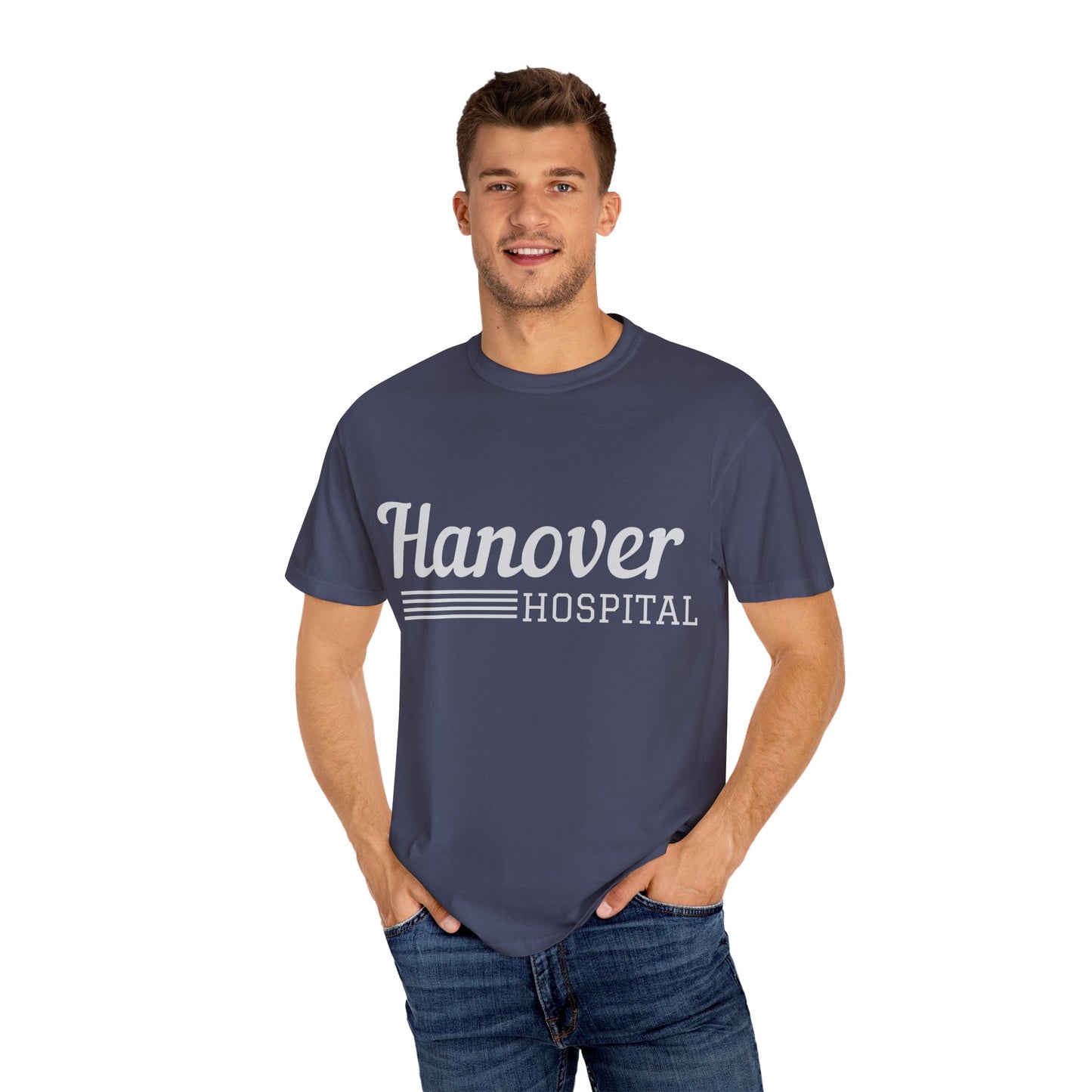 Hanover Hospital Unisex Garment-Dyed T-shirt - Comfortable & Stylish Healthcare Apparel
