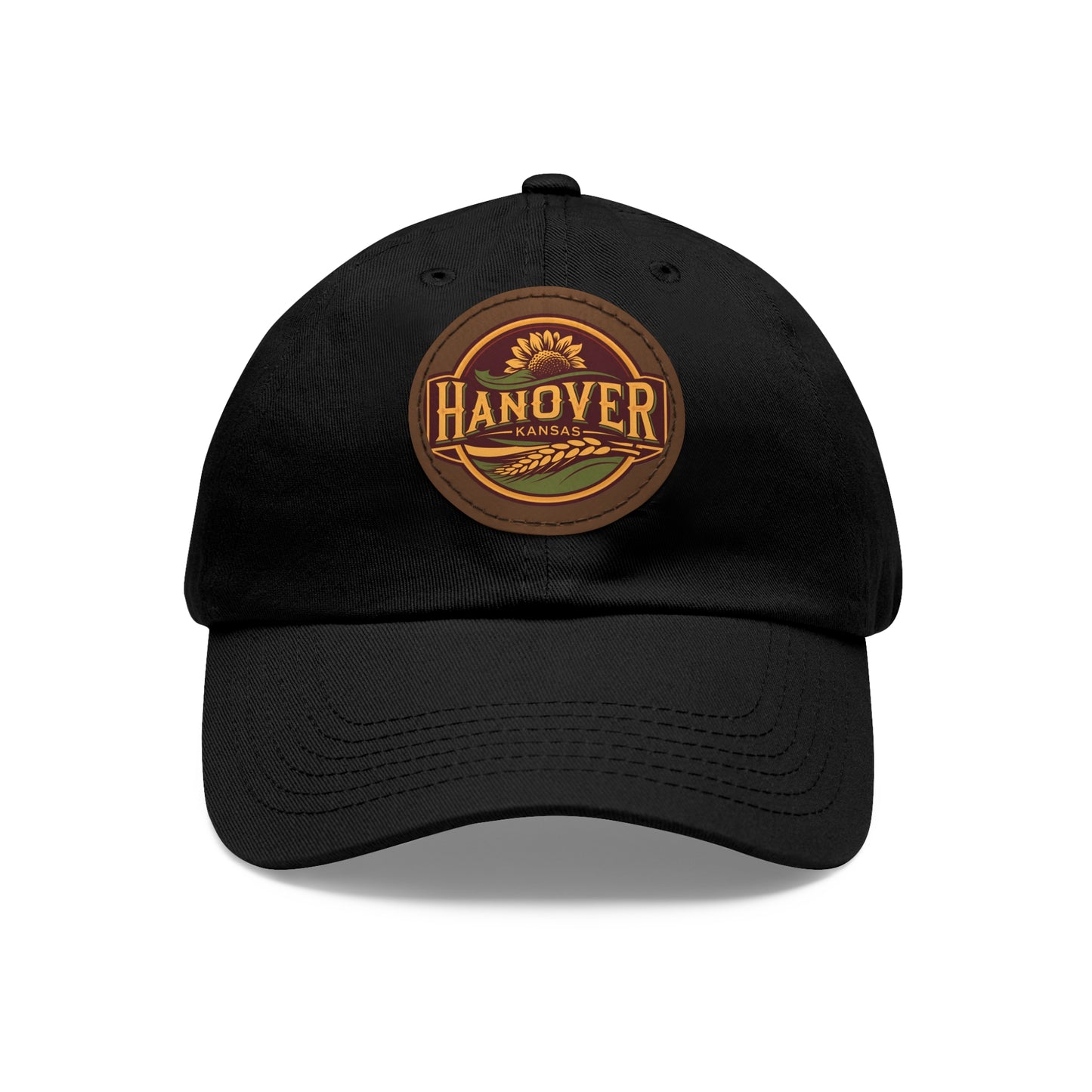 Classic Dad Hat with Hanover Kansas Leather Patch