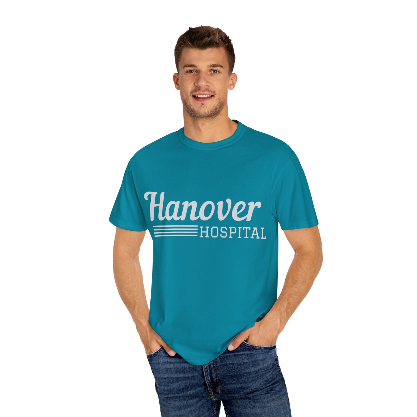 Hanover Hospital Unisex Garment-Dyed T-shirt - Comfortable & Stylish Healthcare Apparel