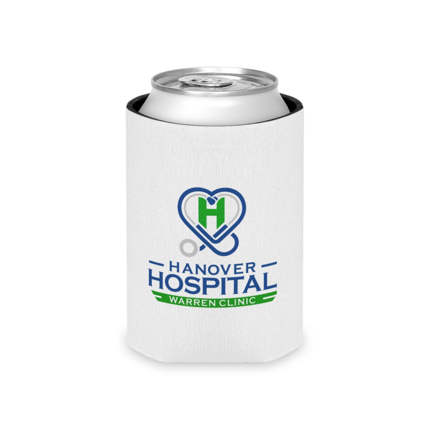 Custom Can Cooler with Hanover Hospital Design - Fun Beverage Insulator for Parties, Gifts, Tailgating, and Celebrations