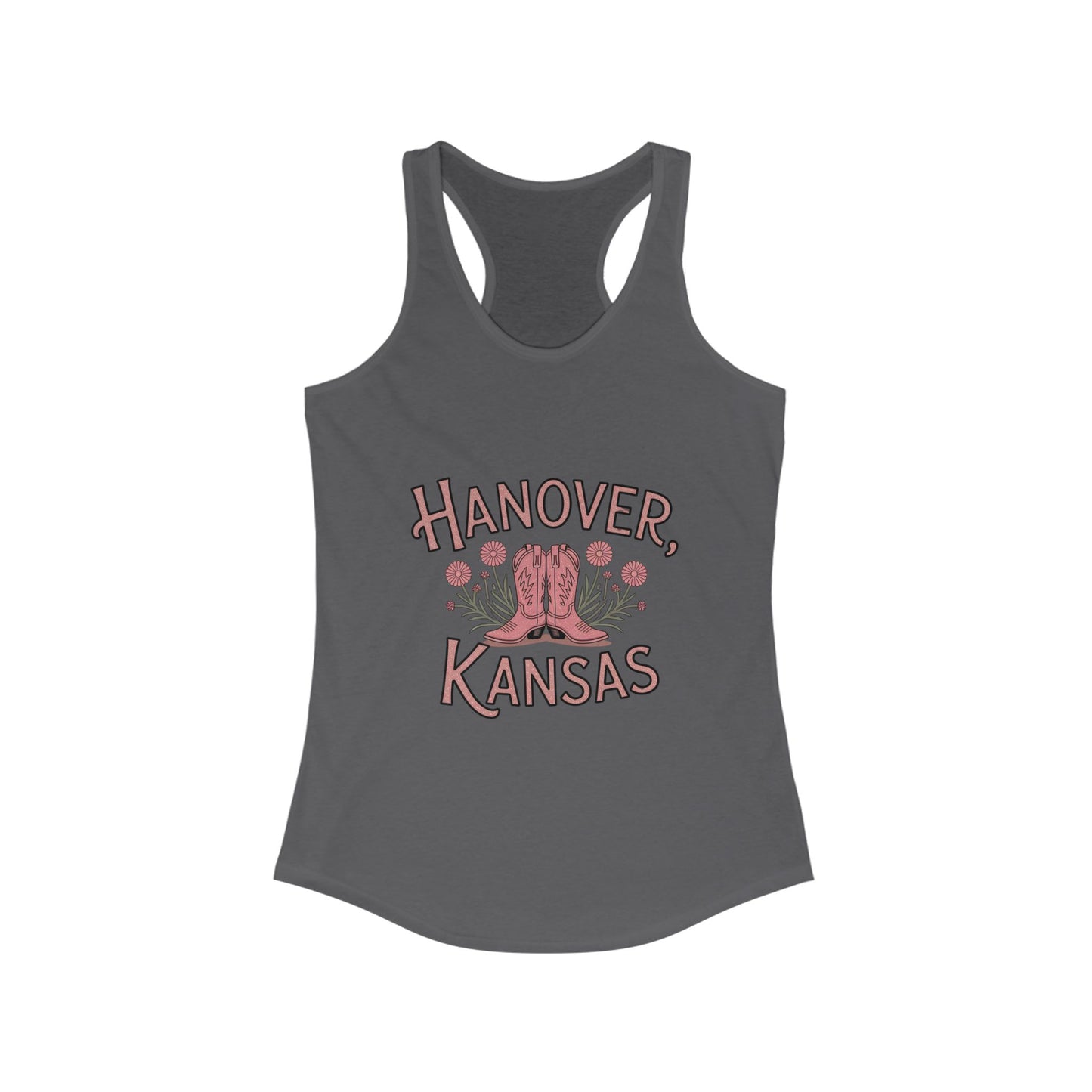 Hanover, Kansas Racerback Tank, Women's Summer Shirt, Travel Souvenir, Country Music Concert Tank, Gift for Her, Casual Outfit